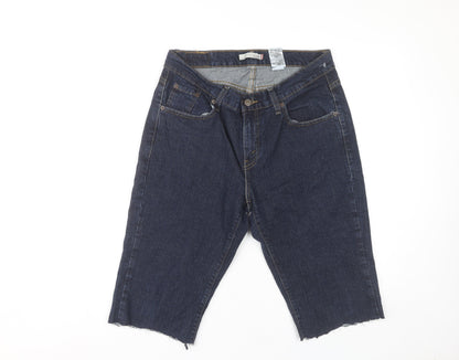 Levi's Women Blue Size 10 Bermuda Denim Stretch Shorts