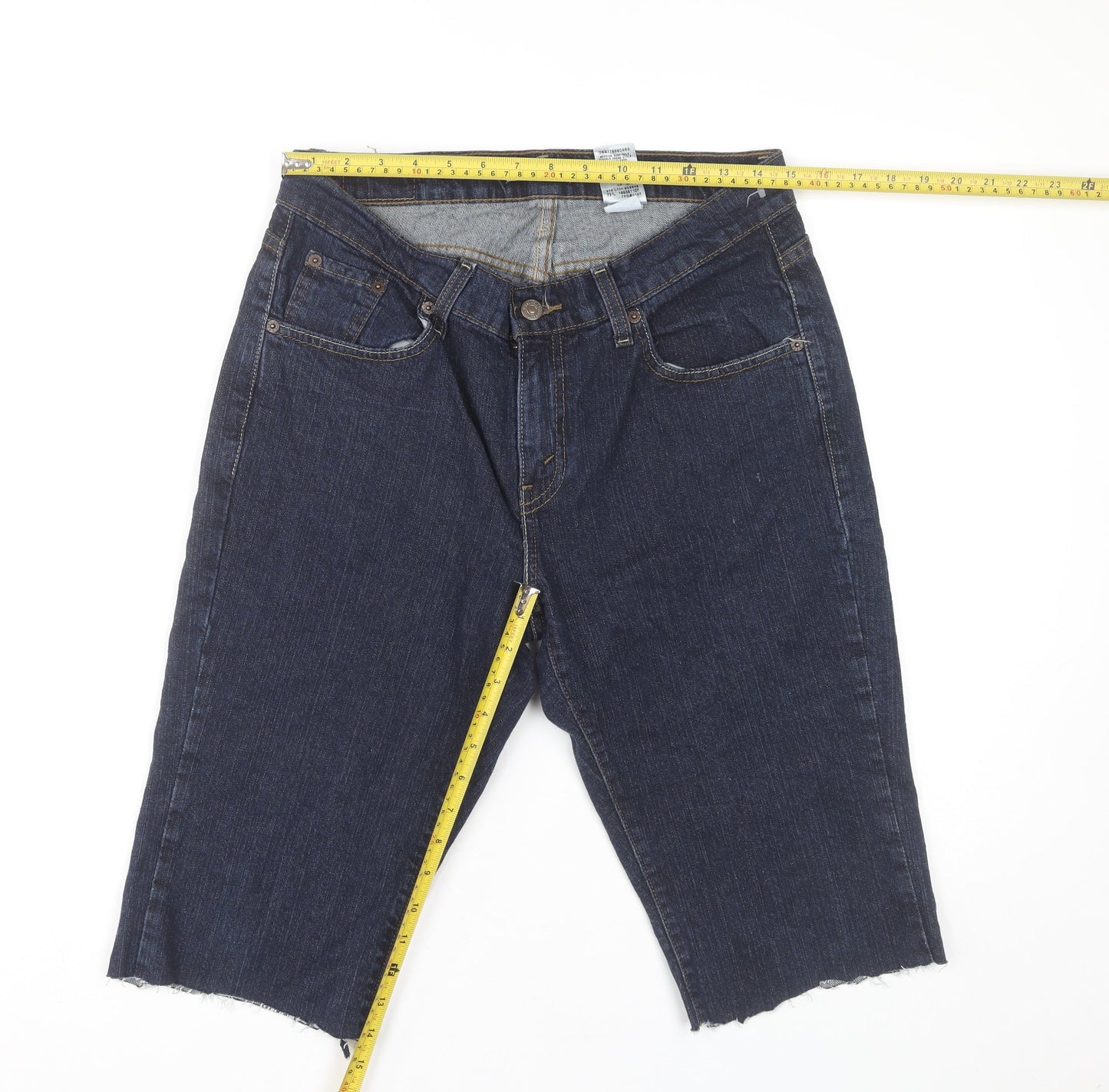 Levi's Women Blue Size 10 Bermuda Denim Stretch Shorts