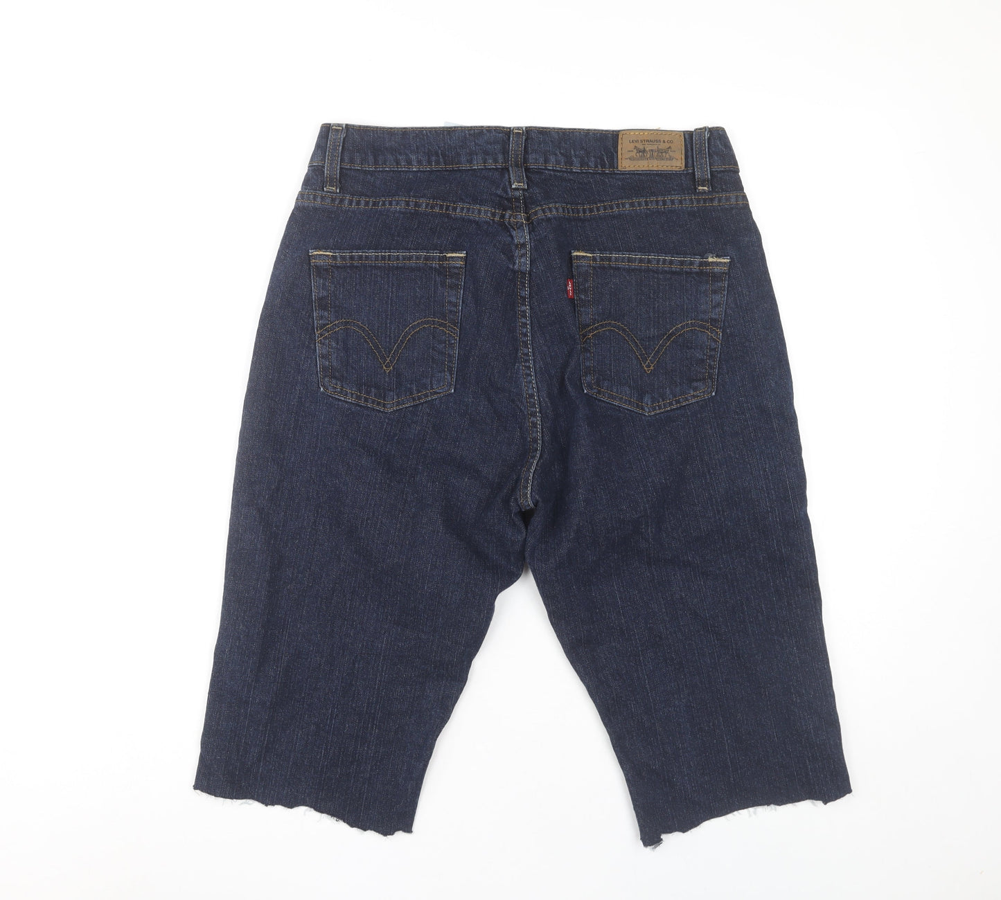Levi's Women Blue Size 10 Bermuda Denim Stretch Shorts
