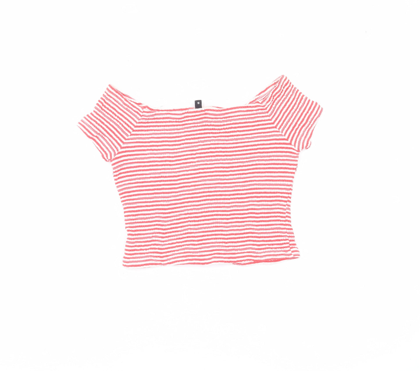 Womens UK Size S Divided Red Cropped T-Shirt
