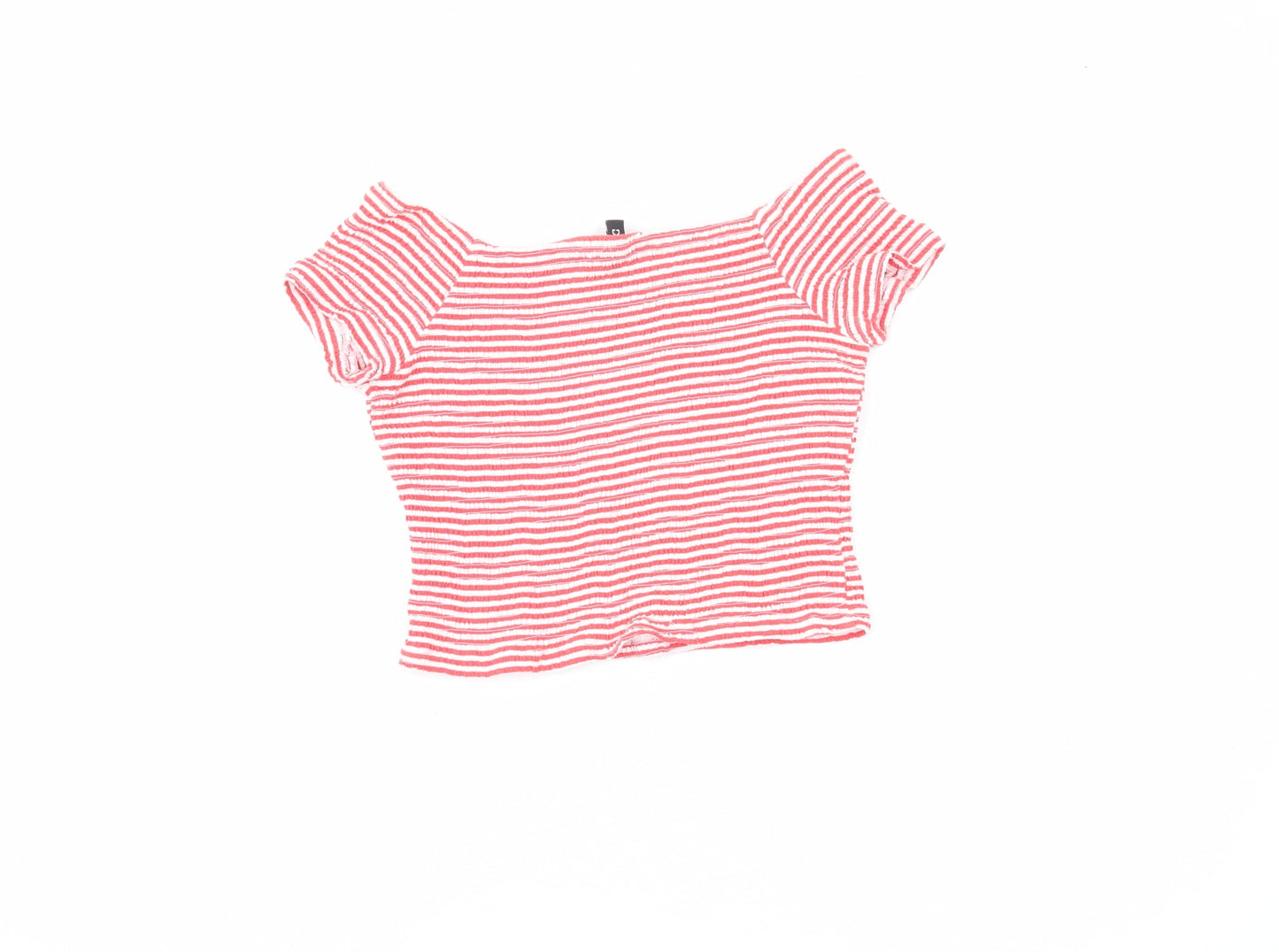 Womens UK Size S Divided Red Cropped T-Shirt
