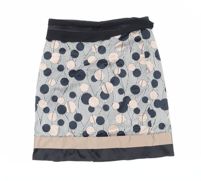 James Lakeland Women's Black Beige Polka Dot Pencil Skirt Size 14
