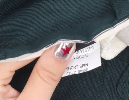 Oakman Men’s Green 42in Pleated Front Straight Leg Trousers