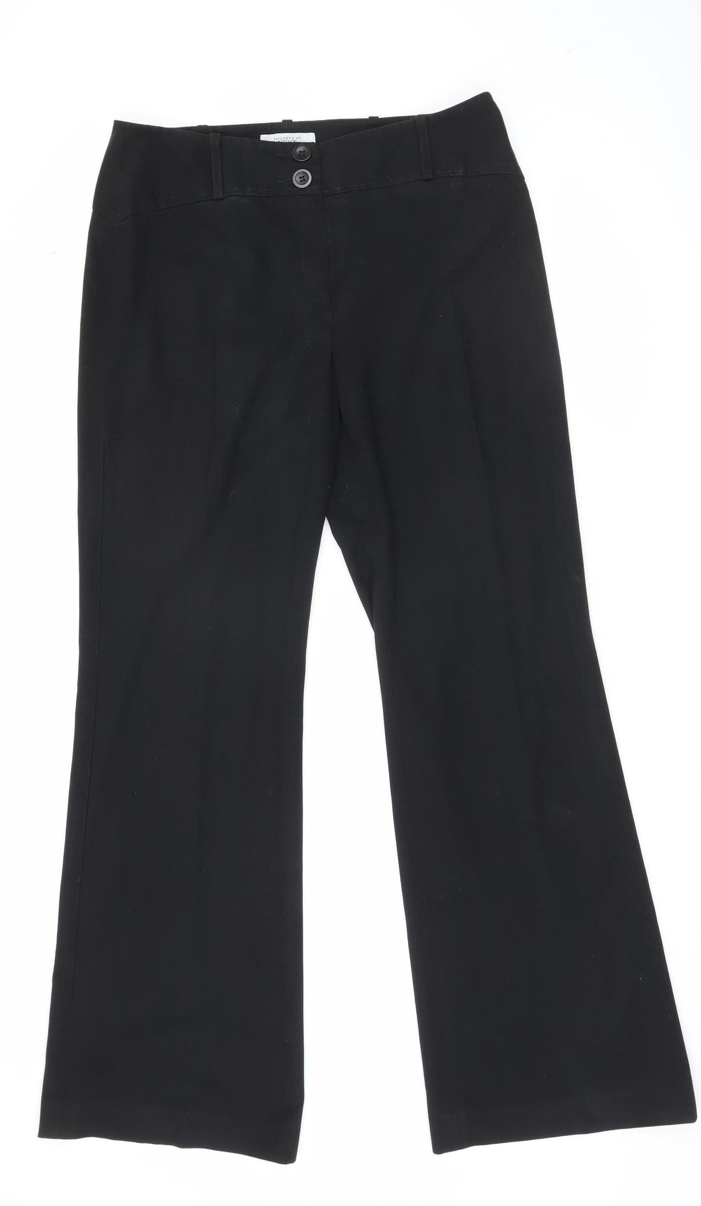 Womens UK Size 12 NEXT Regular Fit Dress Pants Black Trousers
