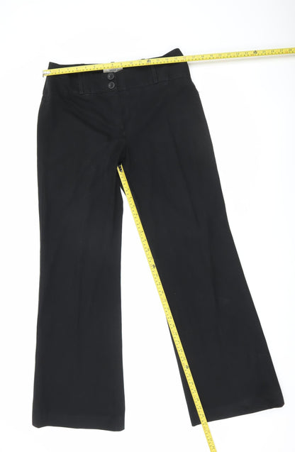 Womens UK Size 12 NEXT Regular Fit Dress Pants Black Trousers
