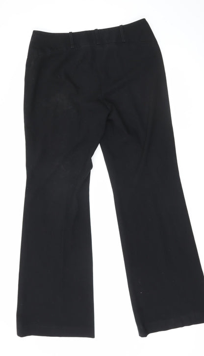 Womens UK Size 12 NEXT Regular Fit Dress Pants Black Trousers