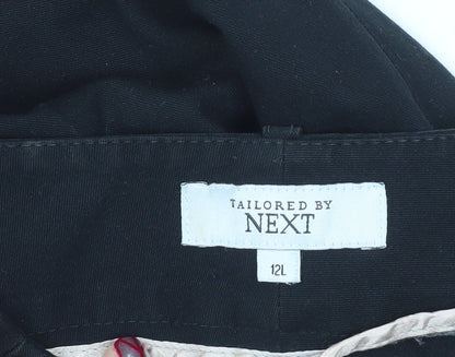 Womens UK Size 12 NEXT Regular Fit Dress Pants Black Trousers