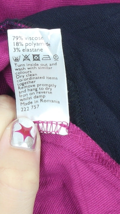 John Lewis Women’s Pink Colourblock Fit & Flare Dress Size 12