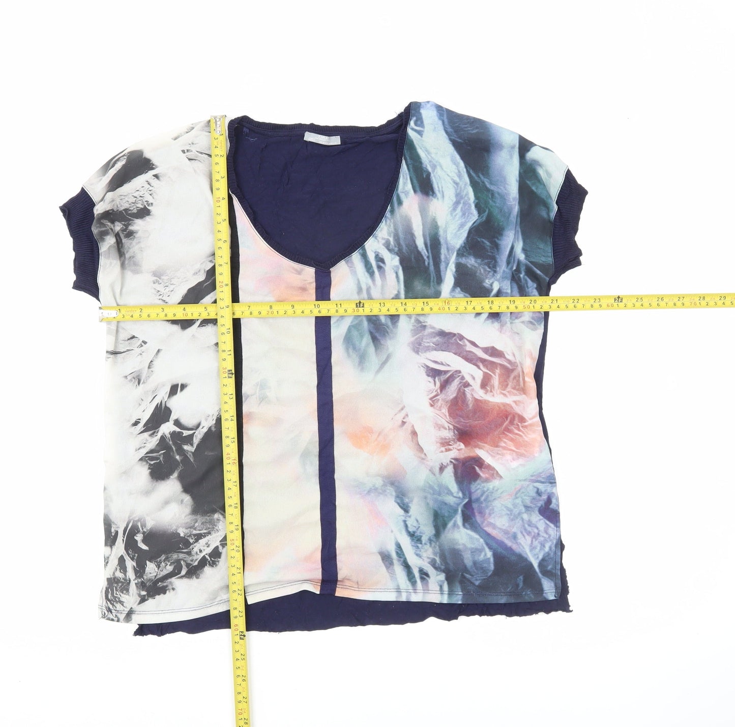 Womens UK Size M Zara Multicoloured Basic T-Shirt