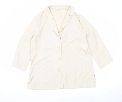 Marks and Spencer Women’s Beige Blazer Jacket UK 18 Regular Fit