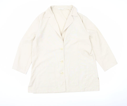 Marks and Spencer Women’s Beige Blazer Jacket UK 18 Regular Fit