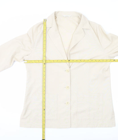 Marks and Spencer Women’s Beige Blazer Jacket UK 18 Regular Fit