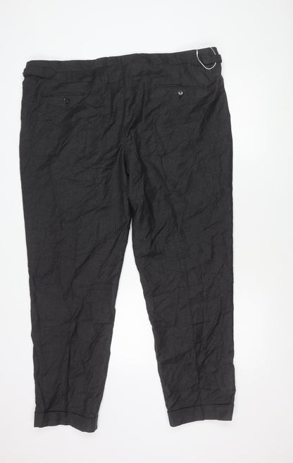 Marks and Spencer Men's Grey Wool Dress Pants 44x31 Big & Tall