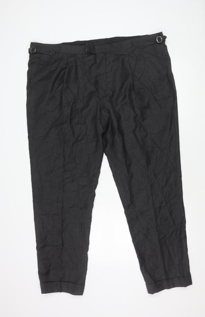Marks and Spencer Men's Grey Wool Dress Pants 44x31 Big & Tall