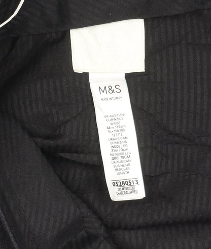 Marks and Spencer Men's Grey Wool Dress Pants 44x31 Big & Tall