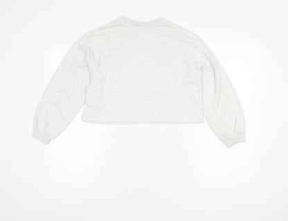 H&M Girls Grey Seattle Print Pullover Sweatshirt - 11 Years