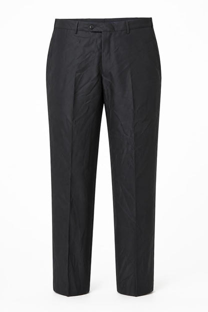 Mens UK Size L Marco Venturi Regular Fit Dress Pants Black Trousers