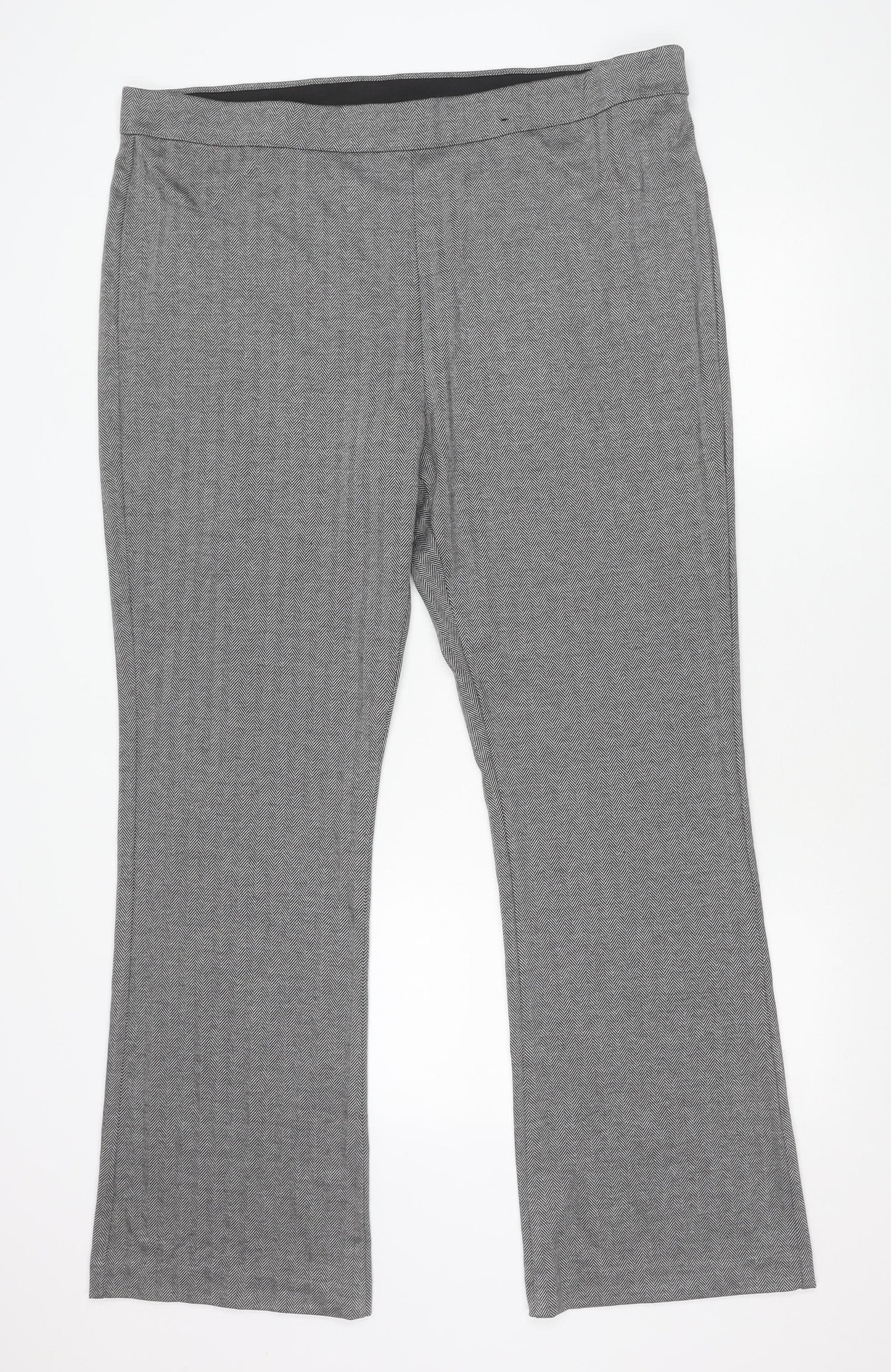 Womens UK Size 22 Marks and Spencer Classic Fit Dress Pants Grey Trousers