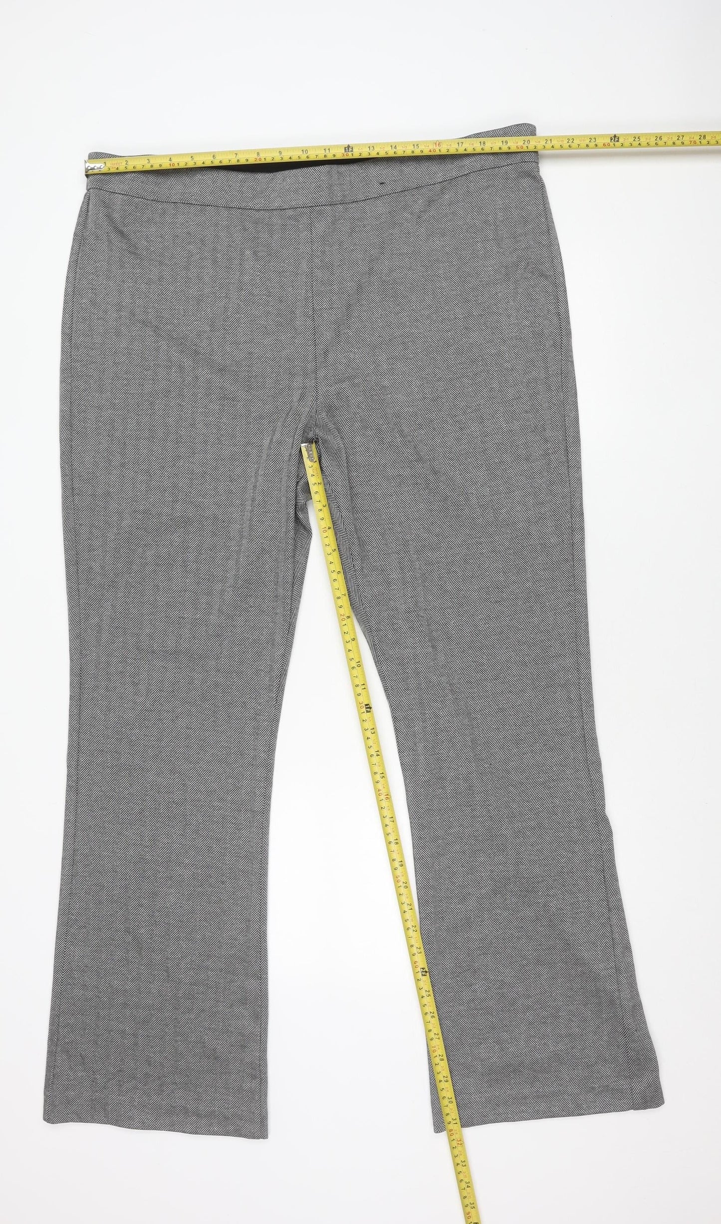 Womens UK Size 22 Marks and Spencer Classic Fit Dress Pants Grey Trousers