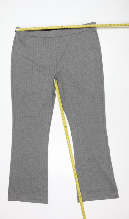 Womens UK Size 22 Marks and Spencer Classic Fit Dress Pants Grey Trousers