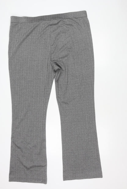 Womens UK Size 22 Marks and Spencer Classic Fit Dress Pants Grey Trousers