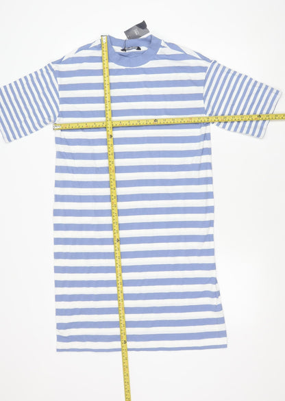 Marks and Spencer Women’s Blue Striped Long T-Shirt Dress Size 8