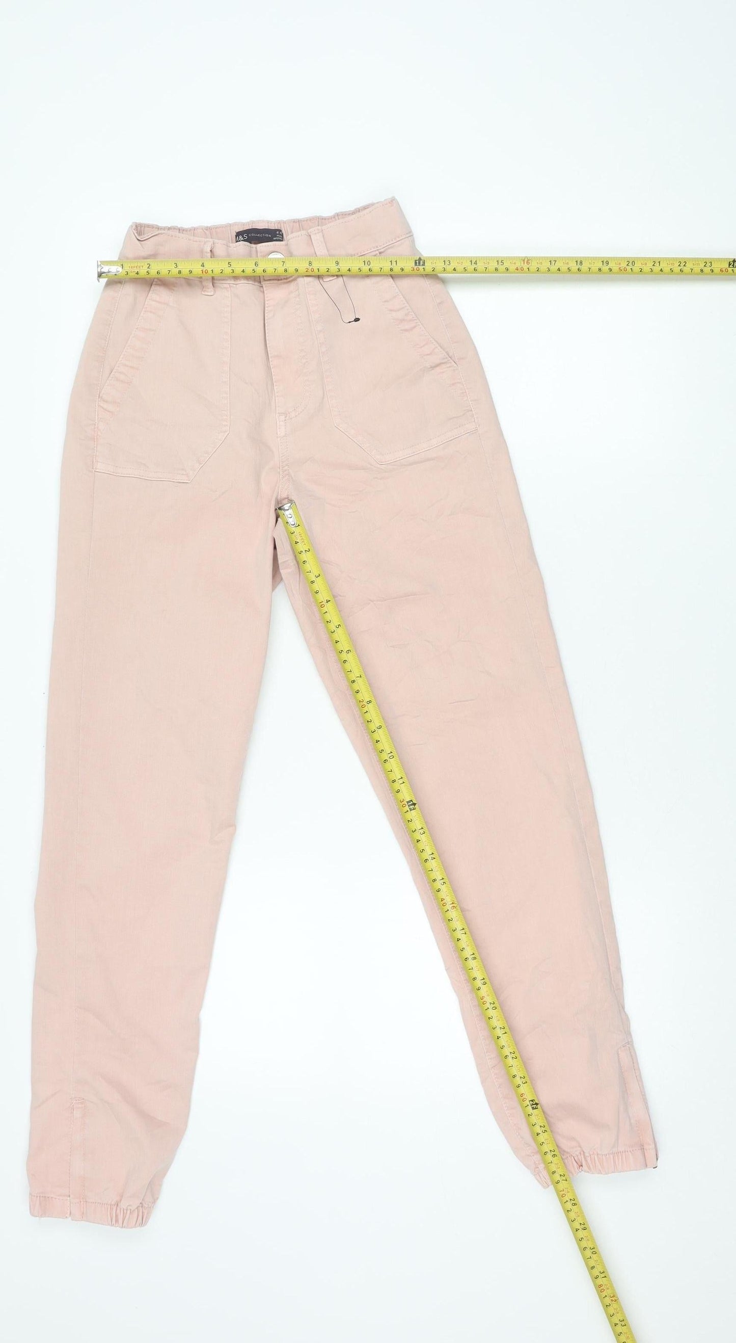 Womens UK Size 6 Marks and Spencer Regular Fit Jogger Pink Trousers