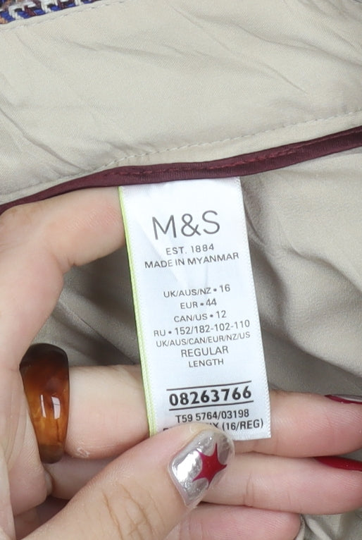 Womens UK Size 16 Marks and Spencer Regular Fit Business Casual Workwear Multico