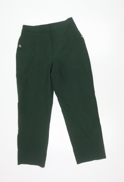 The Evie Women's Green Size 8 Straight Leg Trousers