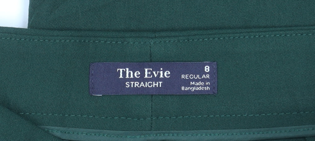 The Evie Women's Green Size 8 Straight Leg Trousers
