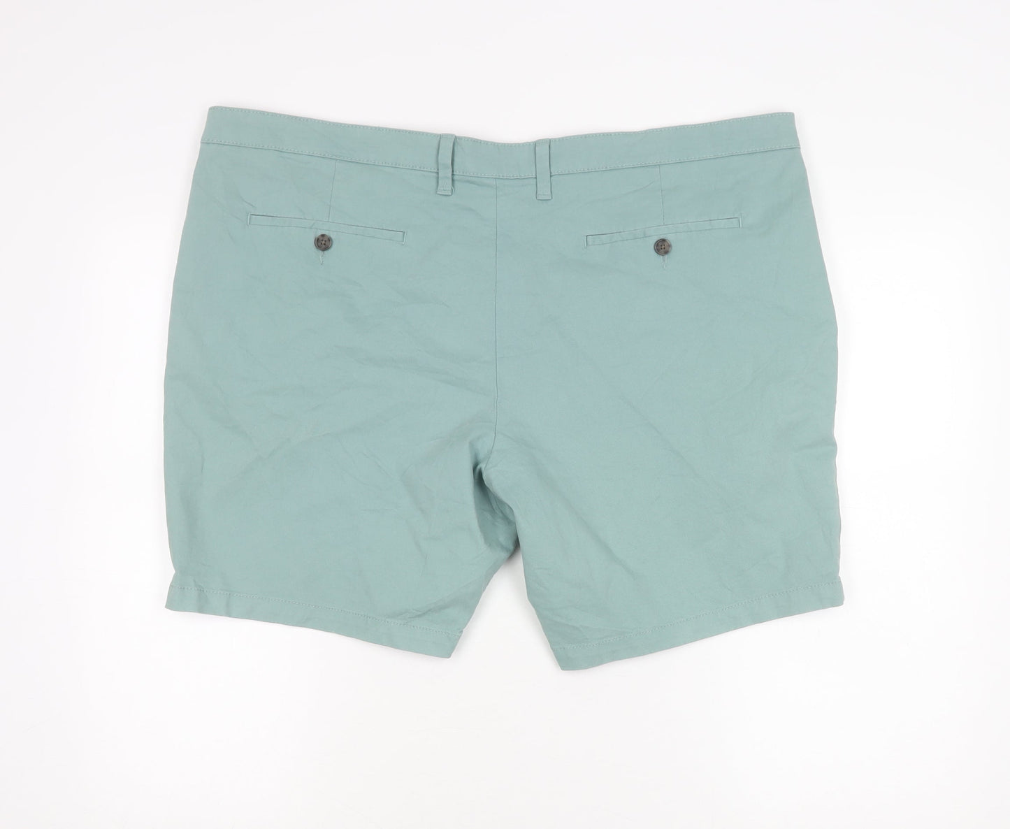 Marks and Spencer Men's Green 44 Chino Shorts Cotton Stretch Summer
