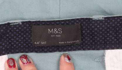 Marks and Spencer Men's Green 44 Chino Shorts Cotton Stretch Summer