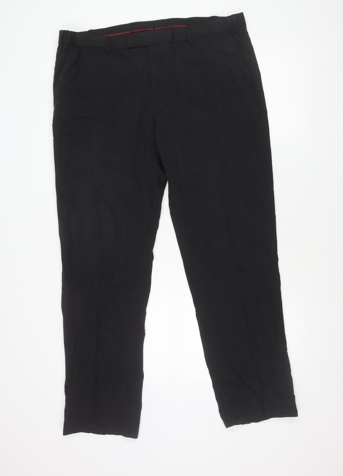 Marks and Spencer Men's Black Wool Blend Dress Trousers 38W 31L Regular
