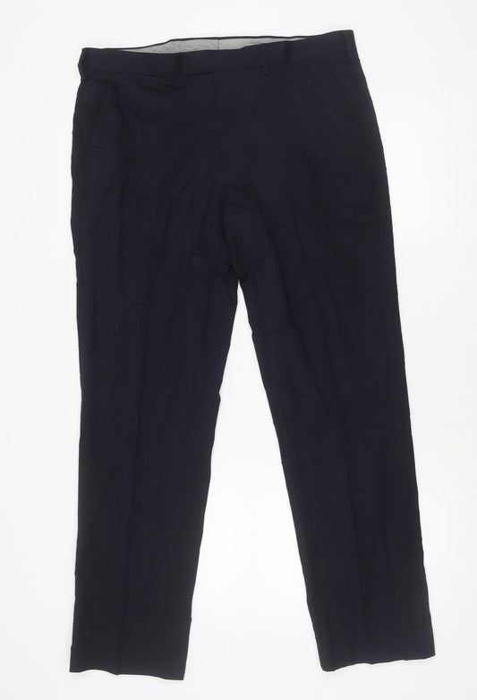 Marks and Spencer Men's Navy 36R Dress Pants Wool Blend