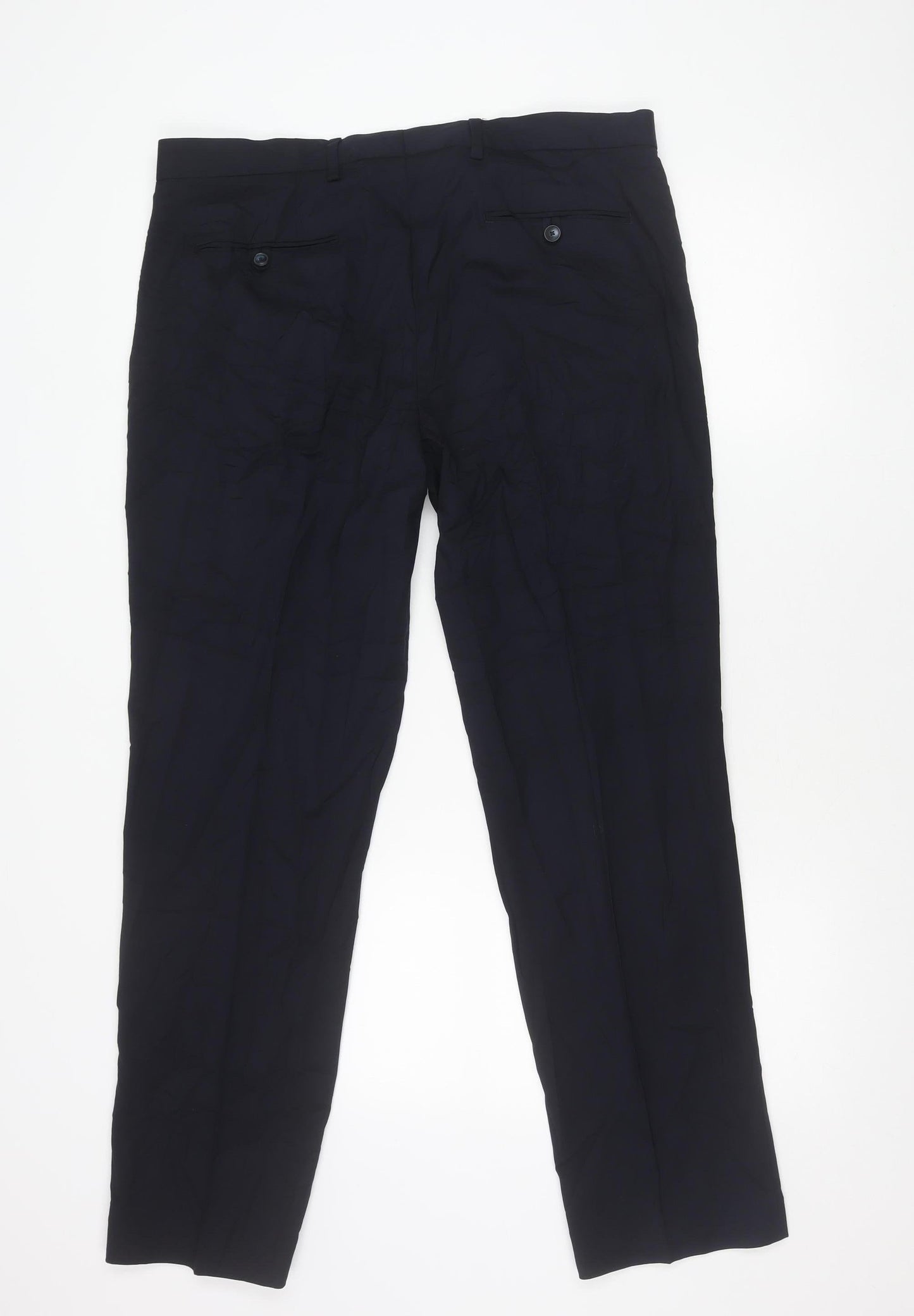 Marks and Spencer Men's Navy 36R Dress Pants Wool Blend