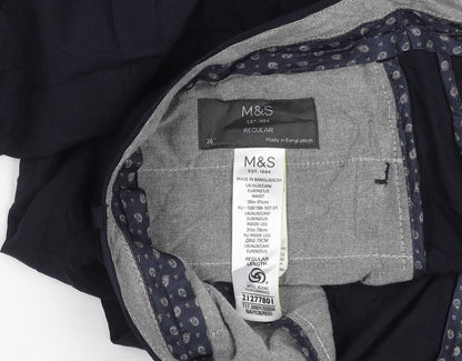 Marks and Spencer Men's Navy 36R Dress Pants Wool Blend