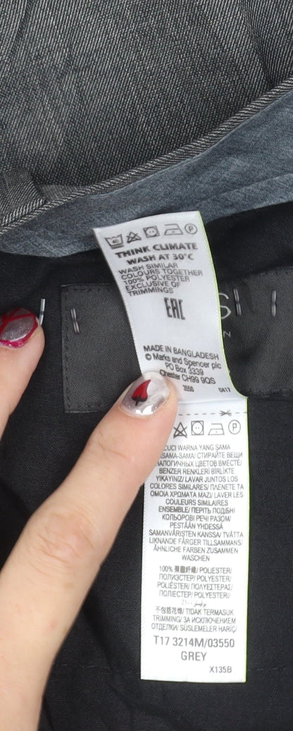 Marks and Spencer Men’s Grey Regular Fit Dress Trousers 44W 29L