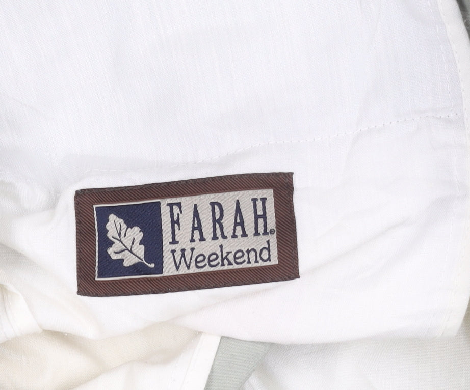 Farah Weekend Men’s Beige Chino Trousers 34W 31L Regular Fit Straight Leg