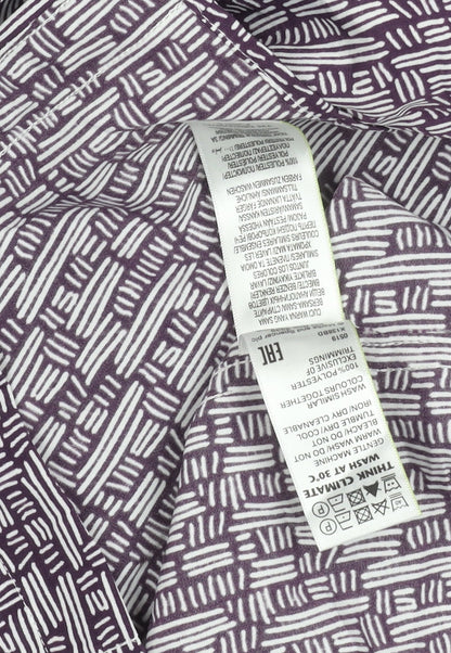 Marks and Spencer Men’s Purple Geometric Short Sleeve Cotton Shirt M