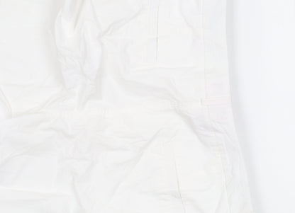 Womens UK Size 6 Marks and Spencer Regular Fit Cargo White Trousers