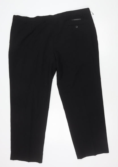Womens UK Size 44 Marks and Spencer Regular Fit BusinessWorkwear Black Trousers