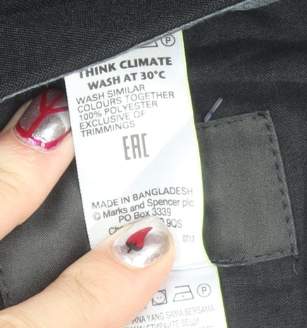 Womens UK Size 44 Marks and Spencer Regular Fit BusinessWorkwear Black Trousers