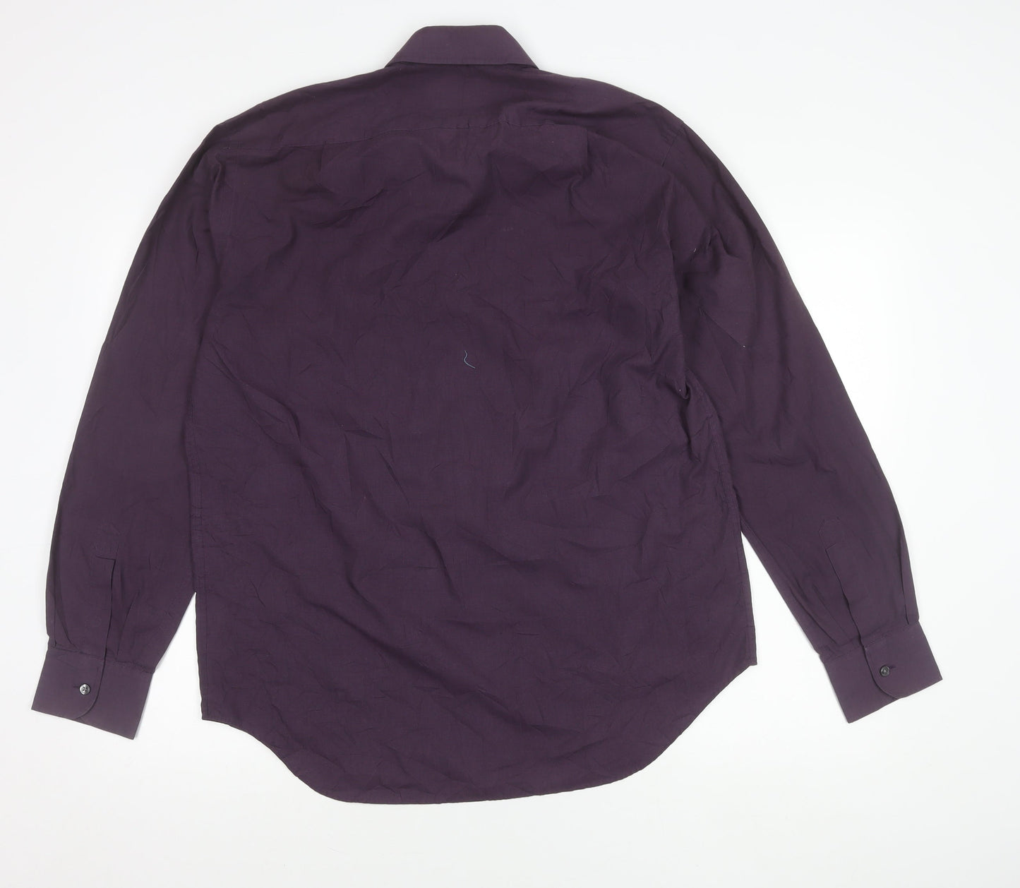 Marks and Spencer Men's Purple 16in Collar Regular Fit Woven Shirt