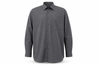 PkZ Men's Grey Long Sleeve Woven Button-Up Shirt Size 16.5 Regular