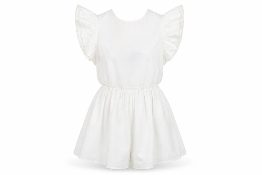 Womens UK Size 12 ASOS DESIGN One-Piece White Playsuit