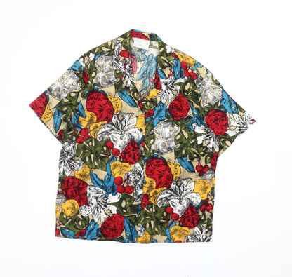 Womens UK Size 14 BHS Multicoloured Hawaiian Button-Up