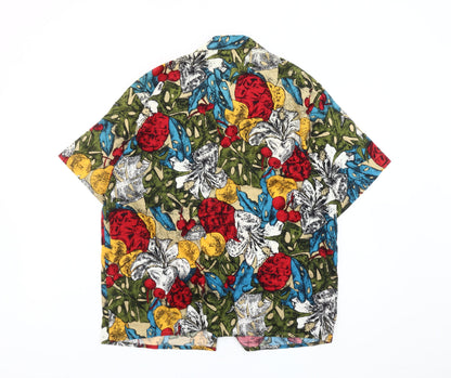 Womens UK Size 14 BHS Multicoloured Hawaiian Button-Up