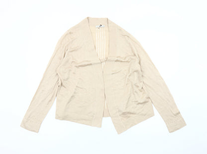 Tu Women’s Beige Crochet Detail Knit Cardigan Size 18