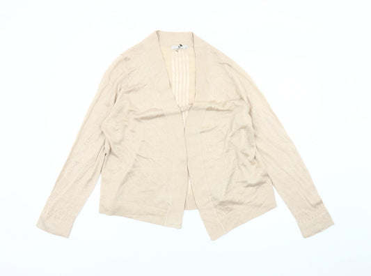 Tu Women’s Beige Crochet Detail Knit Cardigan Size 18