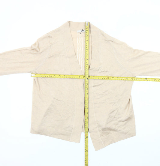 Tu Women’s Beige Crochet Detail Knit Cardigan Size 18